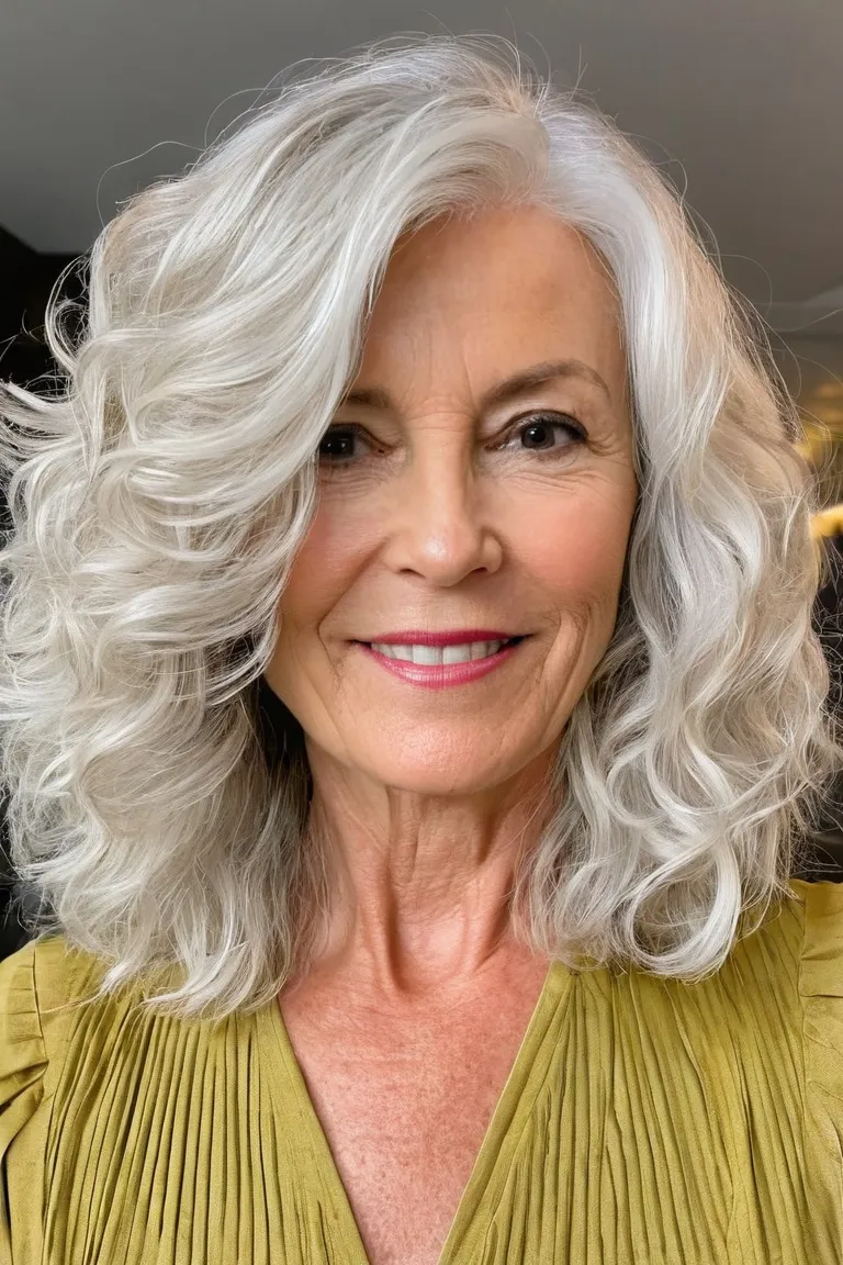 Shoulder-Length White Waves