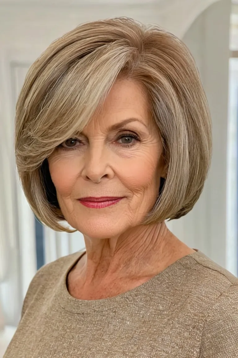 Side-Parted Bob With Volume