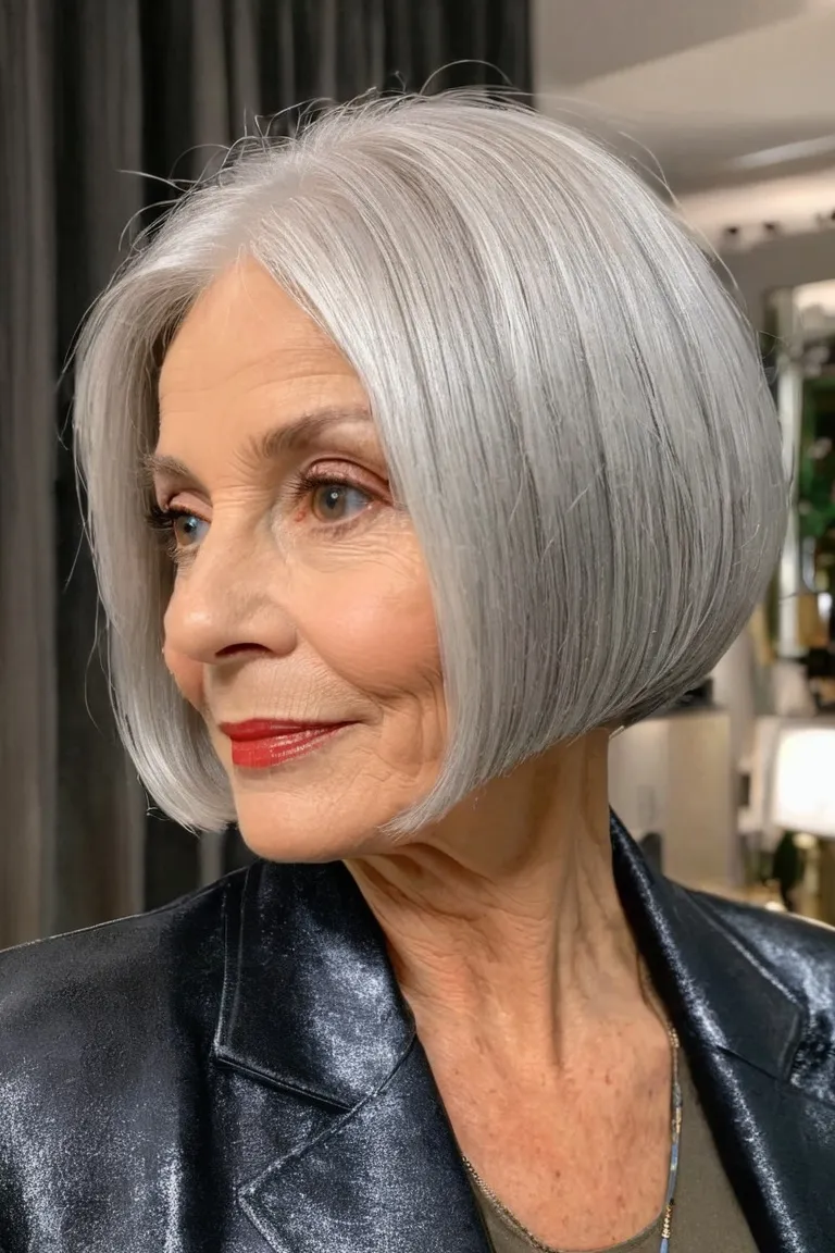 Silver French Bob