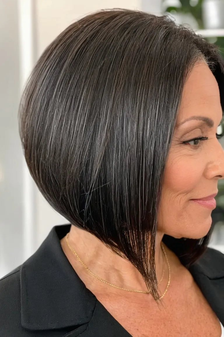 Sleek Angled Bob