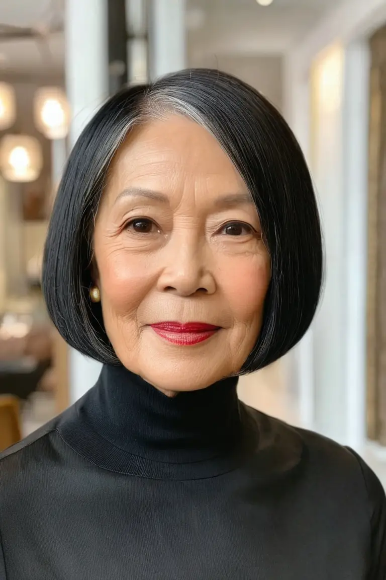 Sleek Chin-Length Bob