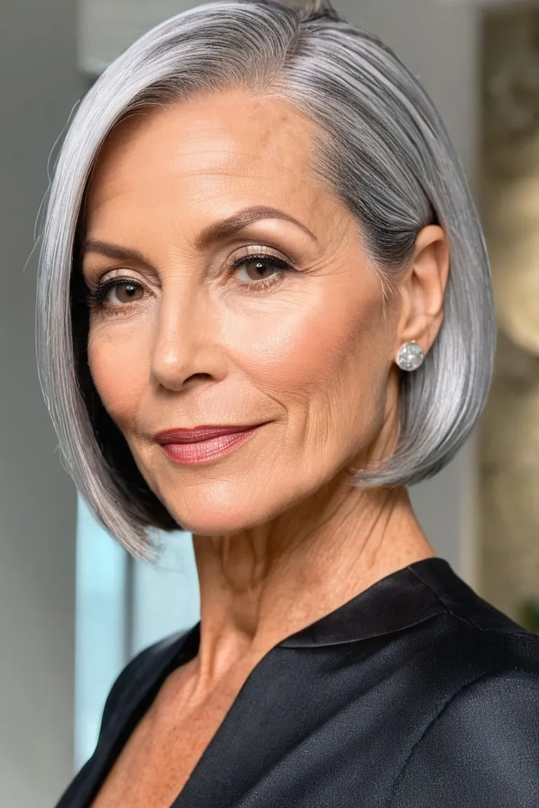 Sleek Silver Bob