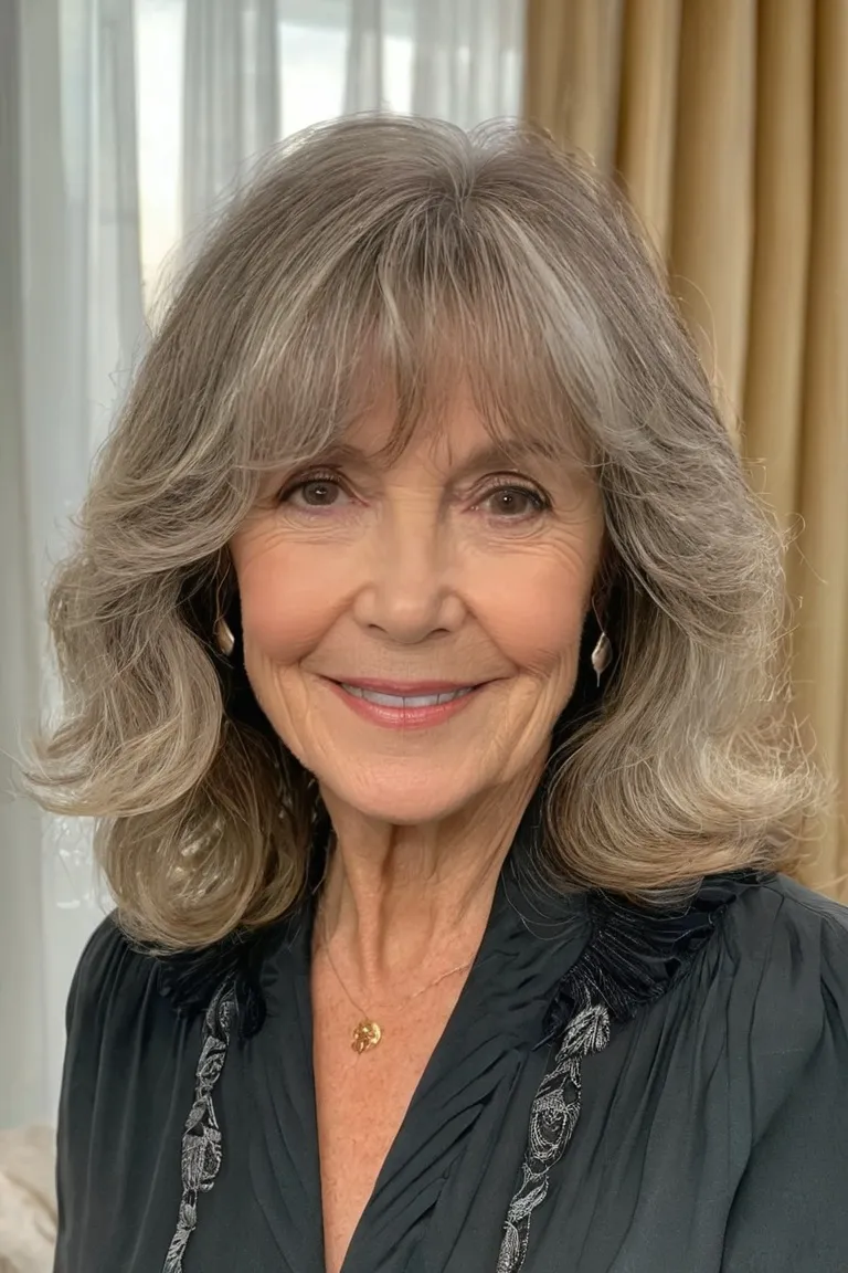 Soft Waves With Curtain Bangs