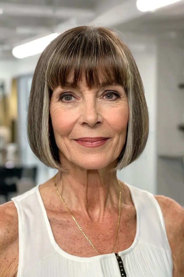Straight Bob With Bangs
