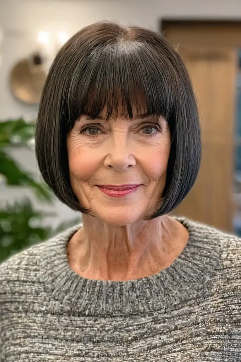 Straight Bob With Bangs