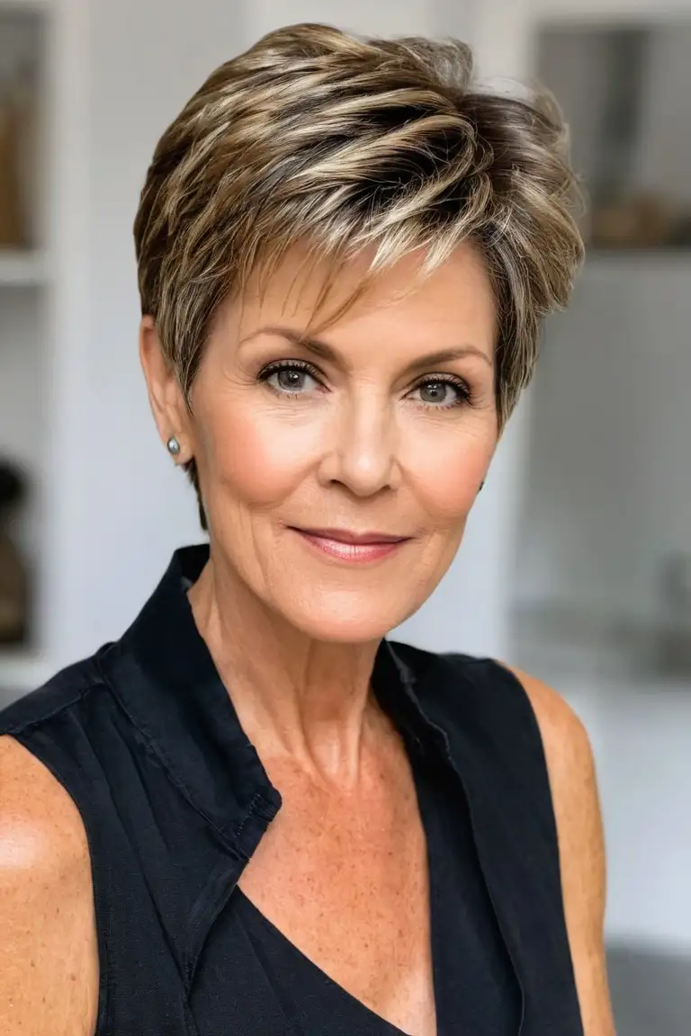 Tapered, Layered Pixie