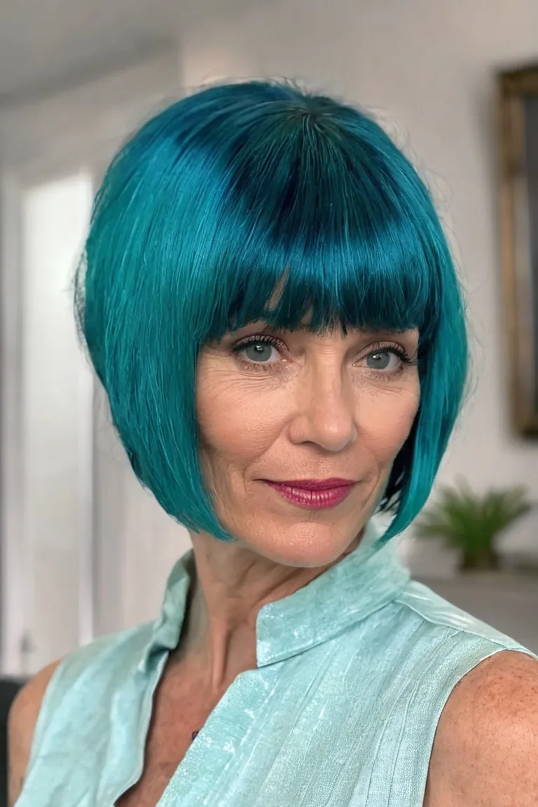 Teal Blue With Fringe