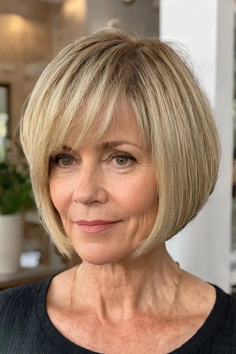 Textured Blonde Bob