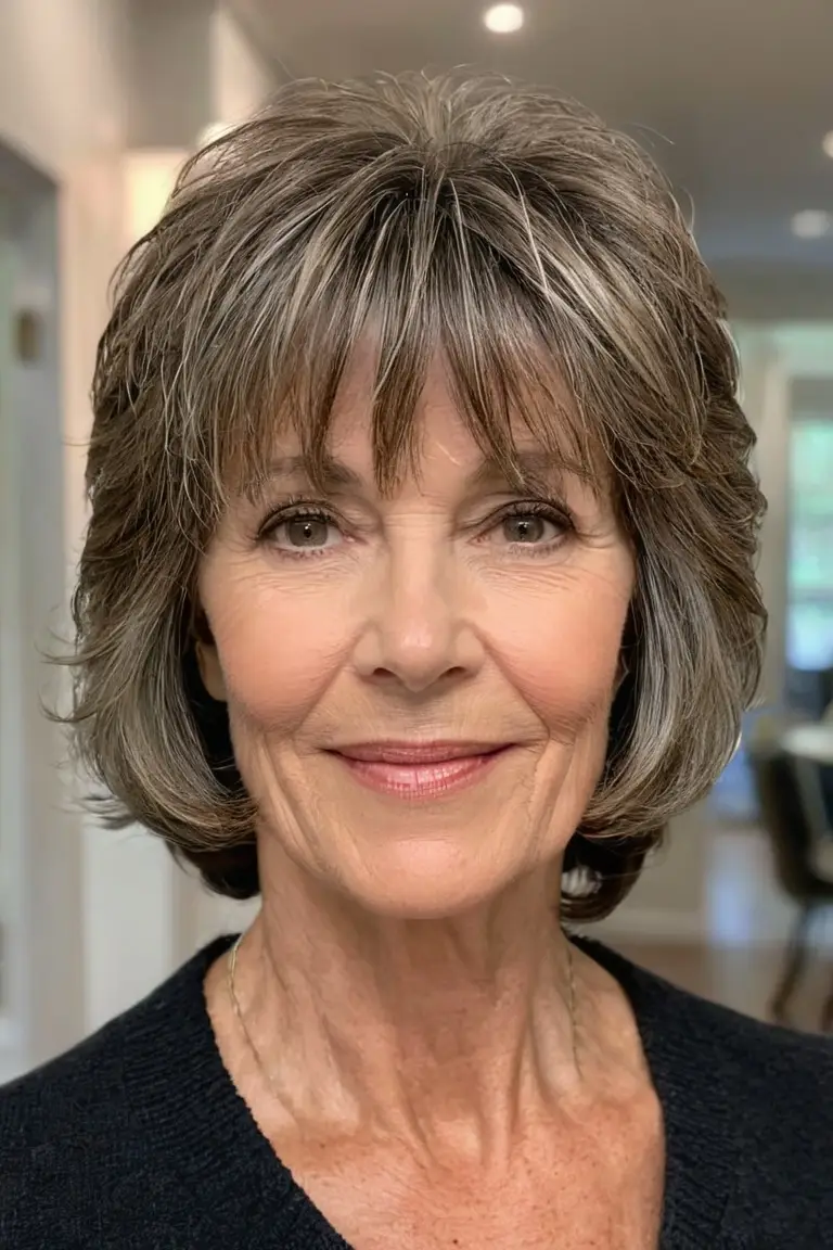 Textured Layers With Face-Framing Bangs