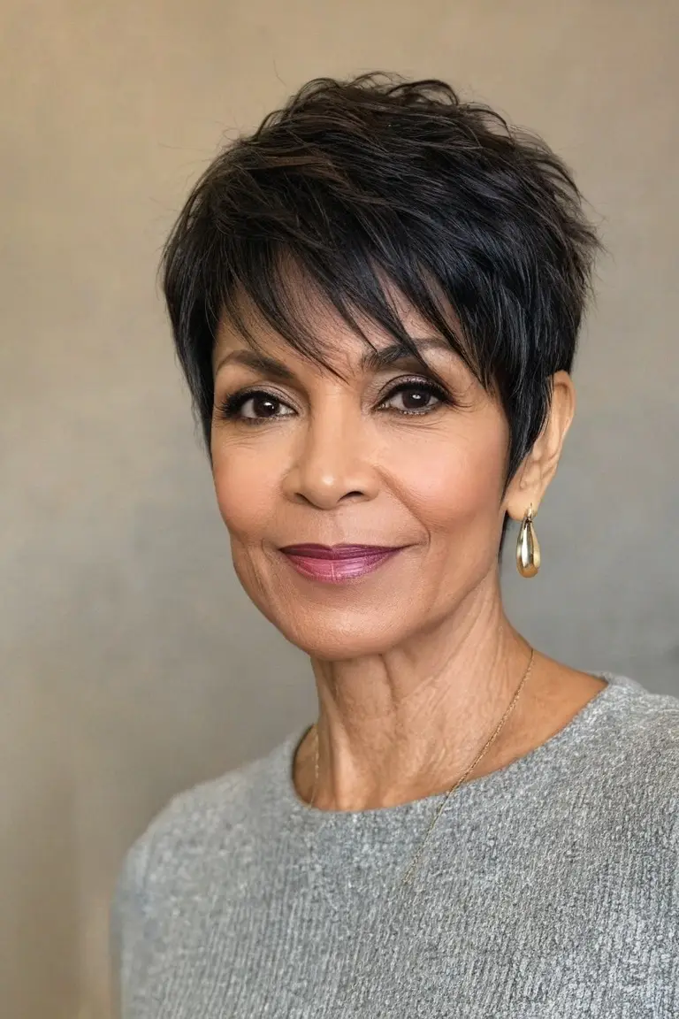 Textured Pixie for Thick Hair