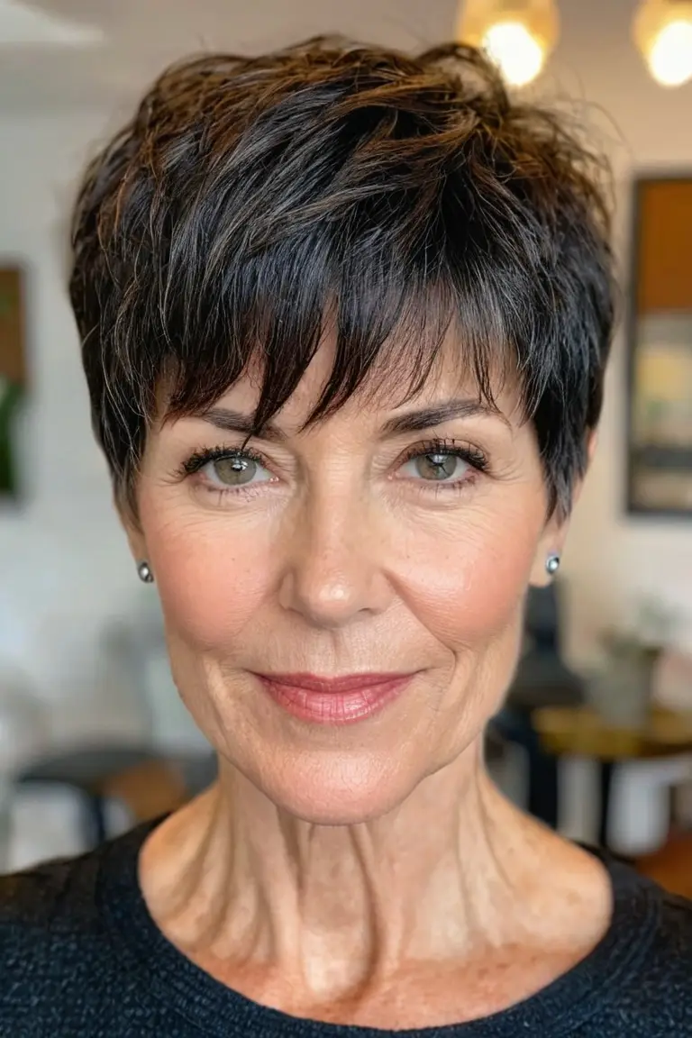 Textured Pixie With Bangs