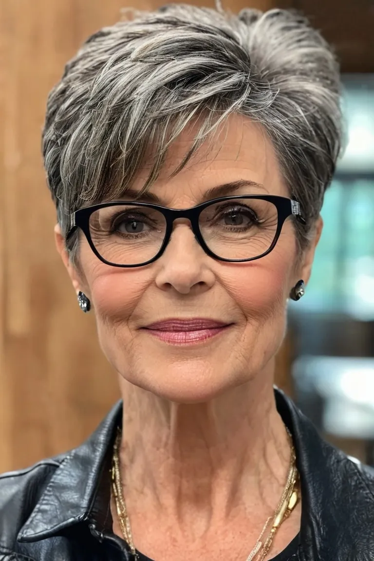 Textured Pixie With Side-Swept Bangs