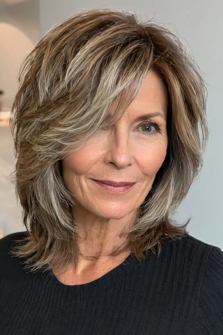 Tousled Layered Long Bob