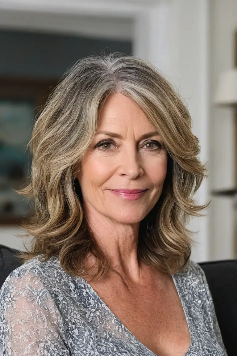 Tousled Shoulder-Length Waves