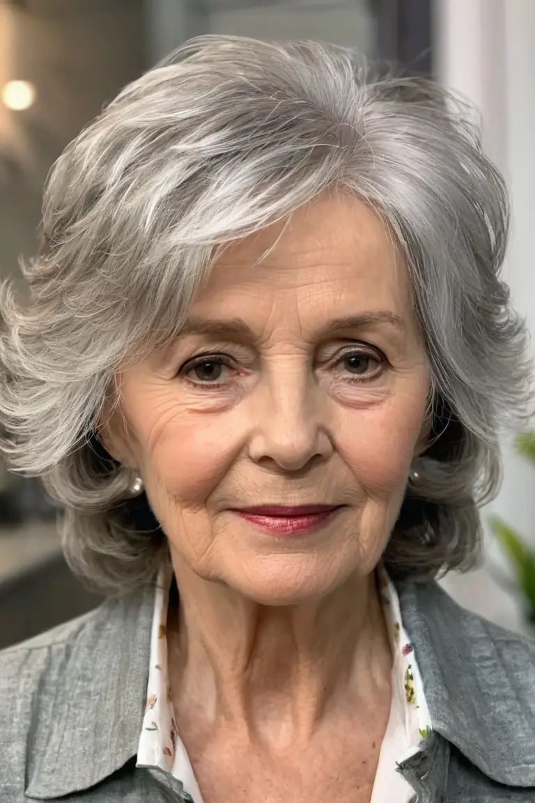 Tousled Silver Layers