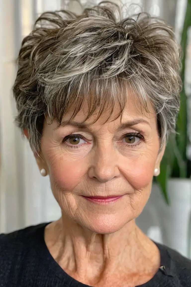 Tousled Textured Pixie With Piecey Bangs