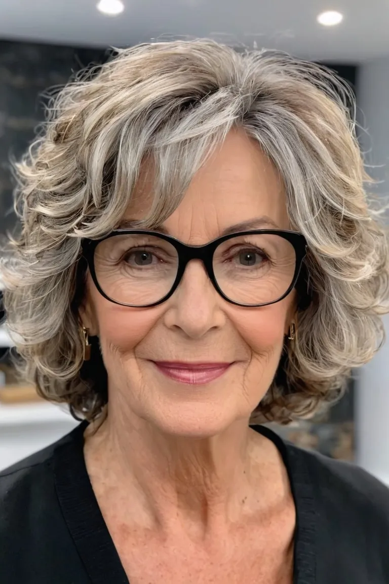 Tousled Wavy Layered Bob