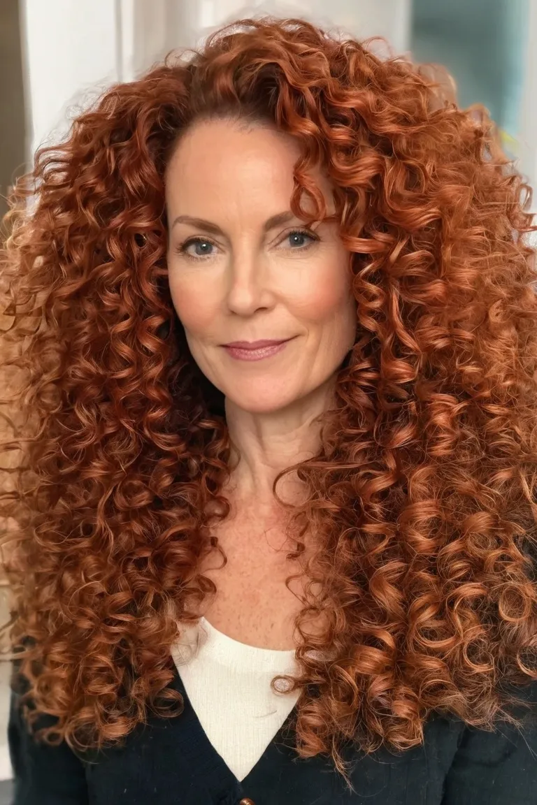 Voluminous Copper Curls