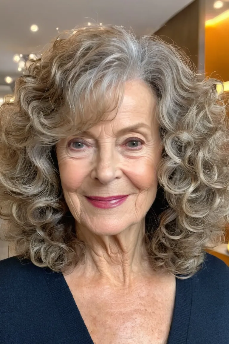 Voluminous Curly Lob With Long Layers