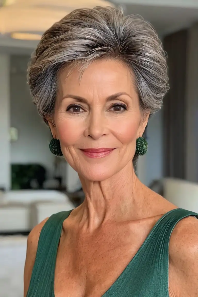 Voluminous Long Pixie for Fine Hair