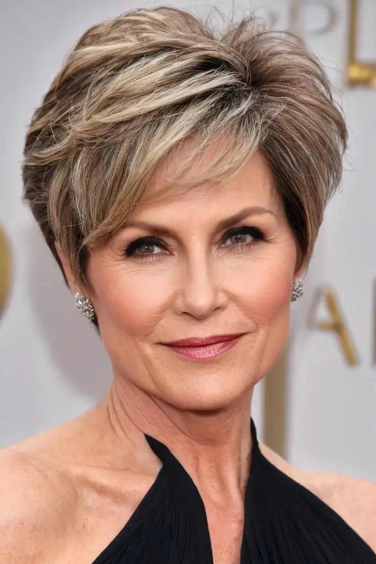 Voluminous Pixie With Deep Side Part