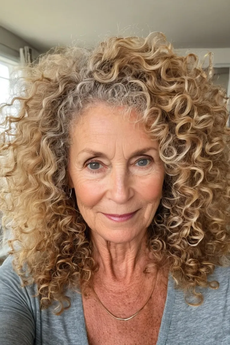 Voluminous Sandy Curls