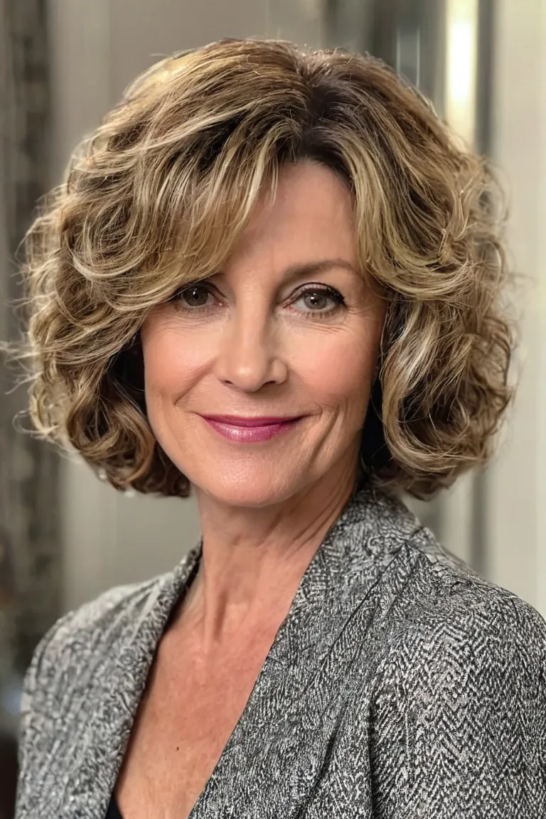 Wavy Bob With Highlights