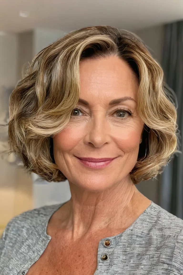 Wavy Highlighted Bob