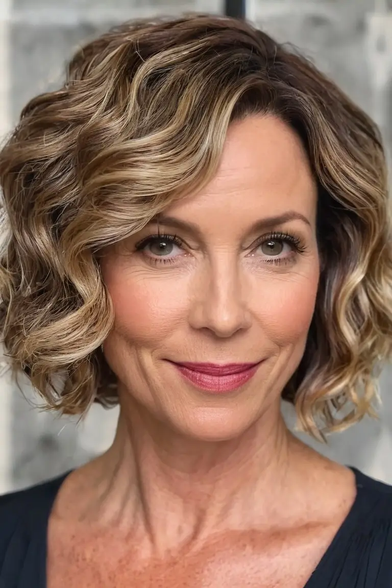 Wavy Highlighted Bob