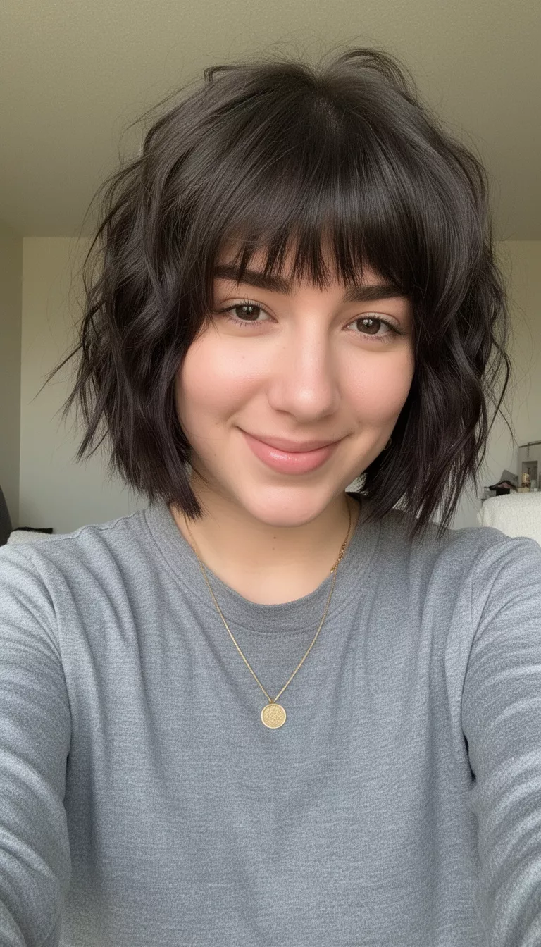 [selfie] of a 27-year-old woman with an Undone Shag Bob